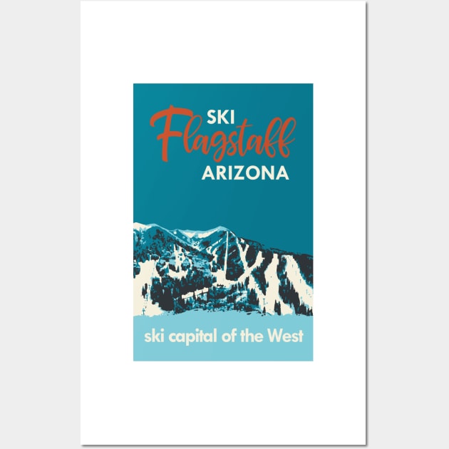 Ski Flagstaff Vintage Poster Wall Art by ROEDERcraft